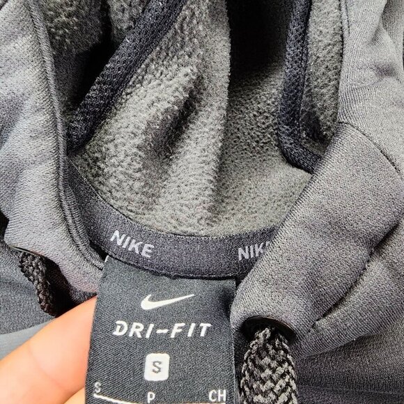Nike Therma Dri Fit Hoodie Pullover Gray Camo Swoosh Logo Small AR3113 - Picture 6 of 11